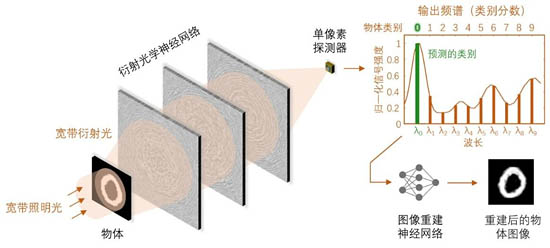 該系統使用寬帶光對物體進行照明