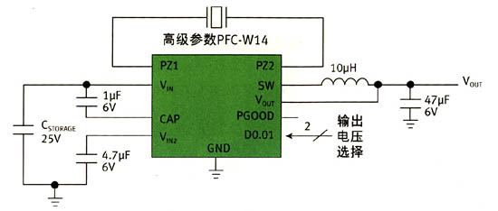  LTC3588-1電路將振動源或應變源轉換為電源